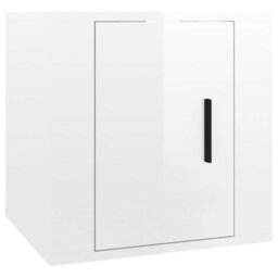 Berkfield Classic Wall Mounted Tv Cabinet High Gloss White 40X34,5X40 Cm - thumbnail 1