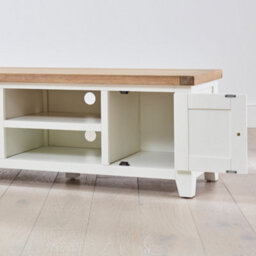 The Furniture Market Cheshire White Painted Medium Widescreen Tv Unit Up To 60 Tv Size - thumbnail 6