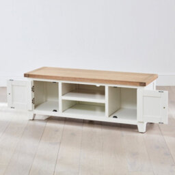 The Furniture Market Cheshire White Painted Medium Widescreen Tv Unit Up To 60 Tv Size - thumbnail 5