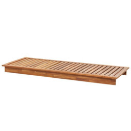 Beliani Sun Lounger With Cushion Granari Reclining Acacia Wood Brown - thumbnail 6