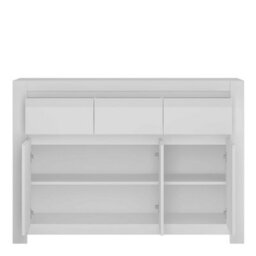 Wyld Haus Vienna White Wooden Storage Cabinet, 3 Door 3 Drawer (1300 X 422 X 920 mm) - thumbnail 3