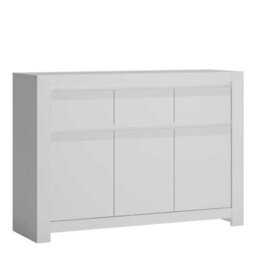 Wyld Haus Vienna White Wooden Storage Cabinet, 3 Door 3 Drawer (1300 X 422 X 920 mm) - thumbnail 2