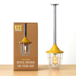 Industrial Pendant Light Fitting 40Cm Galvanized Steel With Metal 21Cm Cage Hanging  Conduit Pendant Lamp E27 Base - thumbnail 1