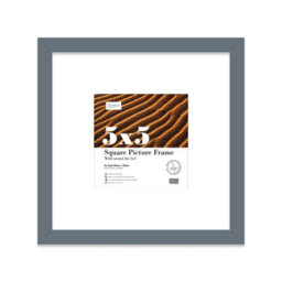"5X5"" Grey Picture Frame - 5X5"" Square Frame With 3X3"" Mount For 5X5""/3X3"" Pictures Moderrn Style Thin Edge, 1 Pack" - thumbnail 1