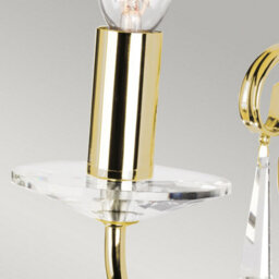 Luminosa Lighting Elstead Aegean 1 Light Indoor Candle Wall Light Polished Brass, E14 - thumbnail 5