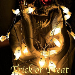 Amorly Halloween Ghost Fairy Lights, 3M 20 Led Battery Powered String Lights, Autumn Holiday Decor, Indoor Outdoor Halloween Decoration - thumbnail 3