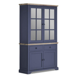 Statement Furniture Florence Glass Door Display Cabinet, Navy Blue Dresser - thumbnail 8