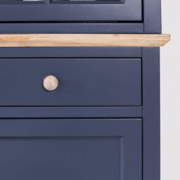 Statement Furniture Florence Glass Door Display Cabinet, Navy Blue Dresser - thumbnail 5