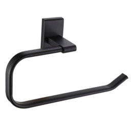 Showerdrape Unity Black Steel Wall Mounted Towel Ring - thumbnail 3