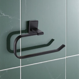 Showerdrape Unity Black Steel Wall Mounted Towel Ring