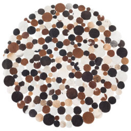 Beliani Rug Sorgun Golden Brown 140 Cm Leather - thumbnail 1