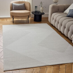 The Rugs Carmel Cream Geometric Design Area Rug And Runner Non Shedding, Stain Resistant, Soft - thumbnail 1
