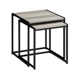 Lassic Vida Designs Brooklyn Grey Nest Of Tables Set Of 2 Industrial Design Coffee Side End Table - thumbnail 8