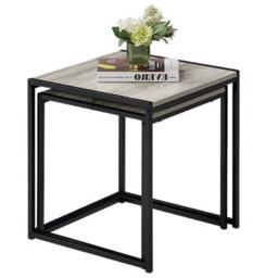 Lassic Vida Designs Brooklyn Grey Nest Of Tables Set Of 2 Industrial Design Coffee Side End Table - thumbnail 9