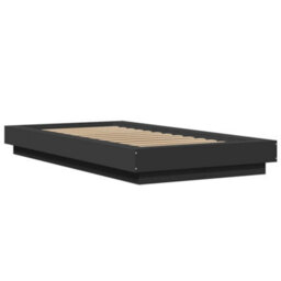 Berkfield Bed Frame Without Mattress Black 90X200 Cm - thumbnail 3