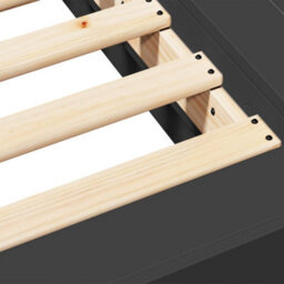 Berkfield Bed Frame Without Mattress Black 90X200 Cm - thumbnail 8