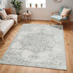Livabliss Monaco-Vintage Grey Ivory Traditional Boho Living Dining Bedroom Rug 80 X 220 Cm Easy Care, Non Shedding - thumbnail 2