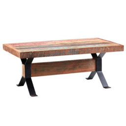 Wyld Haus Seattle Reclaimed Wood And Metal Coffee Table 1100 X 400 mm - thumbnail 2