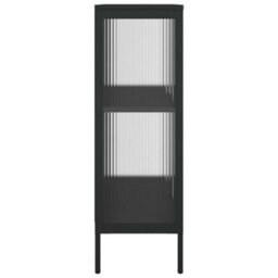 Vidaxl Sideboard Black 75X35X105 Cm Glass And Steel - thumbnail 7