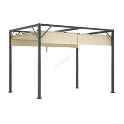 Birchtree 3X2M Pe Canopy Pergola Steel Frame Adjust Shade Pergola Shelter Backyard Beige - thumbnail 2