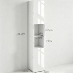 High Gloss Bathroom Floor Cabinet Storage - thumbnail 2
