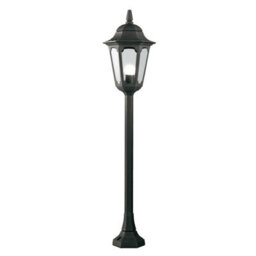Stylish Outdoor Ip44 Mini Lamp Post With Led E27 Bulb - Black 100W