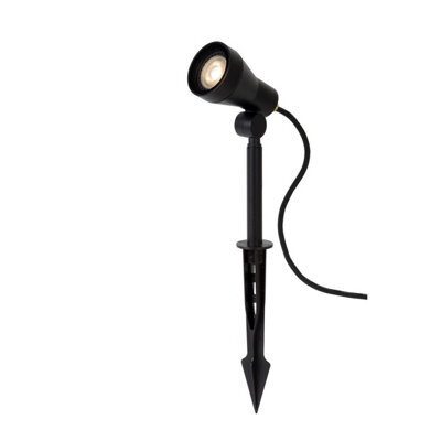 Lucide Spike Modern Spike Garden Spotlight Outdoor - Led Dim. - Gu10 - 1X5W 3000K - Ip54 - Black - image 1