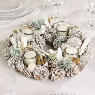 Dibor Wild Wonderland Xmas Table Decoration Centrepiece Christmas Christmas Décor Candle Holders - image 1