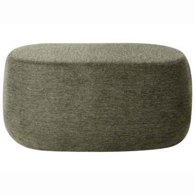 Wyld And Coco Luxo Living Dark Green Fabric Upholstered Accent Bench, Oval, Medium, 1000 X 600 X 440mm - image 1