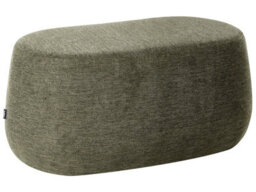 Wyld And Coco Luxo Living Dark Green Fabric Upholstered Accent Bench, Oval, Medium, 1000 X 600 X 440mm - thumbnail 3