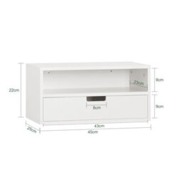 Sobuy Nkd03-W, Floating Nightstand Wall-Mounted Bedside Table Cabinet Wall Shelf,white,w45Xd25Xh22 - thumbnail 3