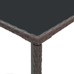 Berkfield 5 Piece Garden Bar Set With Cushions Poly Rattan Brown - thumbnail 8