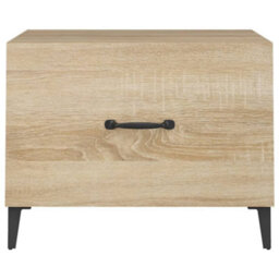 Berkfield Industrial Coffee Table With Metal Legs 2 Pcs Sonoma Oak 50X50X40 Cm - thumbnail 7