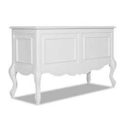 Statement Furniture Juliette Wooden Carved Blanket Box - White - thumbnail 3