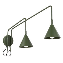 Sollux Lighting Nox Steel Olive Green 2 Lights Modern Wall Lamps - thumbnail 1