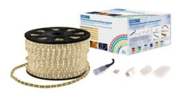 Netagon Outdoor Festive Static Led 90M Rope Lights Kit With Wiring Accessories- Ice White - thumbnail 1