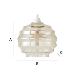 Valuelights Patty Champagne Bubble Glass Easy Fit Ceiling Lamp Shade And Bulb (D)22Cm - thumbnail 7
