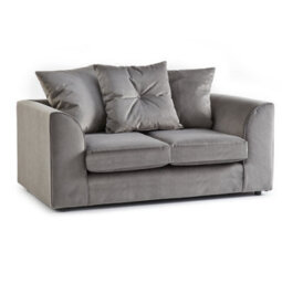 Plush Velvet 3+2 Grey Sofa Set - thumbnail 3