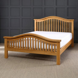 The Furniture Market Cheshire Solid Oak 4Ft 6In Double Size Bed With Arch Rail Frame - thumbnail 3