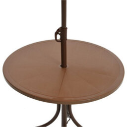 Berkfield 3 Piece Kids' Garden Bistro Set With Parasol Brown - thumbnail 7