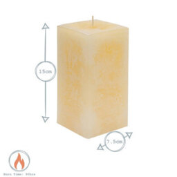 Nicola Spring Square Vanilla Pillar Candles - 3 Sizes - Cream - Pack Of 6  - Vanilla Candle Home Fragrance Aromatherapy - thumbnail 4