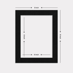 Ak Frames 10X8 Black Picture Mounts To Fit 8X6 Aperture Size - Mount Board Only (No Frame Included) - thumbnail 3