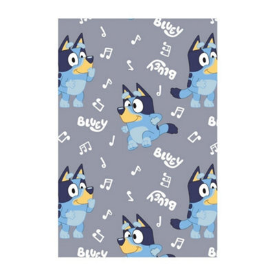 Bluey Fleece Bandit Heeler Blanket Grey (One Size)