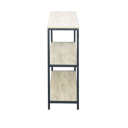 Sweeek. 3-Level Industrial Bookcase With Wood And Metal Effect Loft Black 120X30X80 Cm - thumbnail 9
