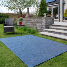 Loomed Navy Blue Soft Plastic Value Indoor Outdoor Weatherproof Washable Area Rug 156X230Cm - thumbnail 1