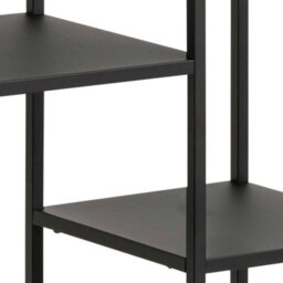 Wyld Haus Graz Matt Black Metal Asymmetrical 3-Shelf Bookcase - thumbnail 7