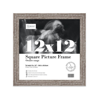 12X12 Walnut Ornate Picture Frame (30.5 X 30.5Cm) Poster, Photo, Artwork, Gallery Wall Or Print - image 1