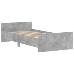 Berkfield Bed Frame Concrete Grey 90X200 Cm Engineered Wood - thumbnail 3
