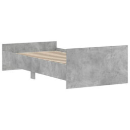 Berkfield Bed Frame Concrete Grey 90X200 Cm Engineered Wood - thumbnail 6
