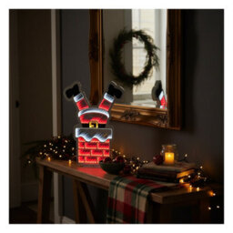 Snowtime Infinity Christmas Decoration Light Up Led Santa In Chimney Indoor Outdoor 60Cm - thumbnail 7